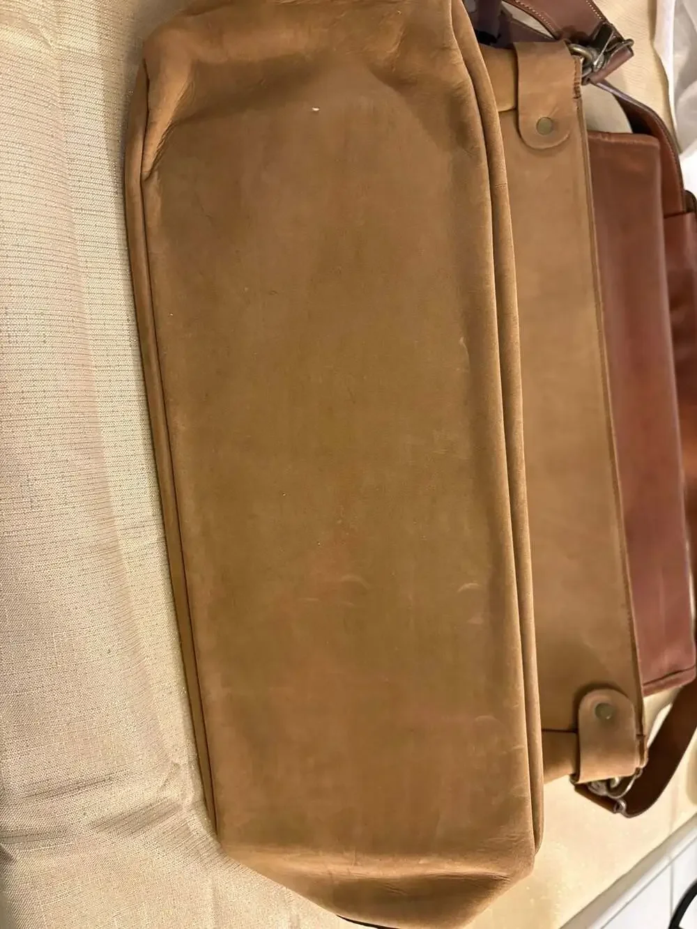 Vintage Marlboro Classics Gear Leather Briefcase Shoulder Messenger Bag Distress